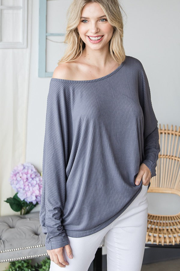 Oli & Hali Leopard Print Crisscross Dolman Sleeve Top