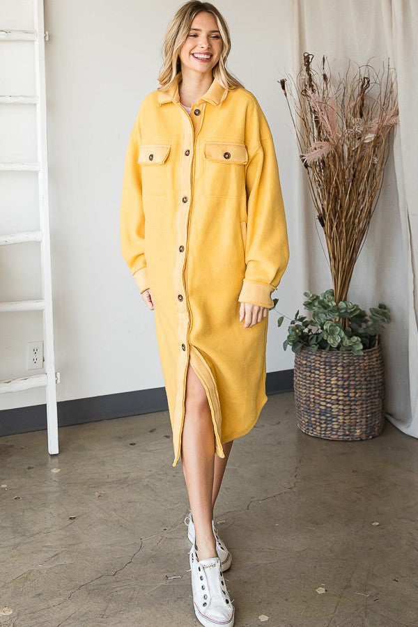 Oli & Hali Long Button Down Shirt Jacket