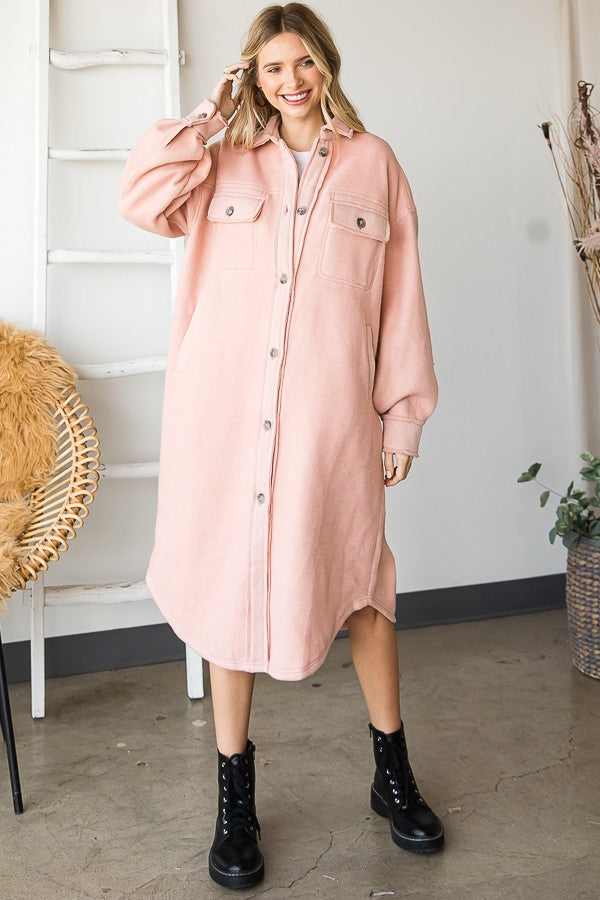 Oli & Hali Long Button Down Shirt Jacket