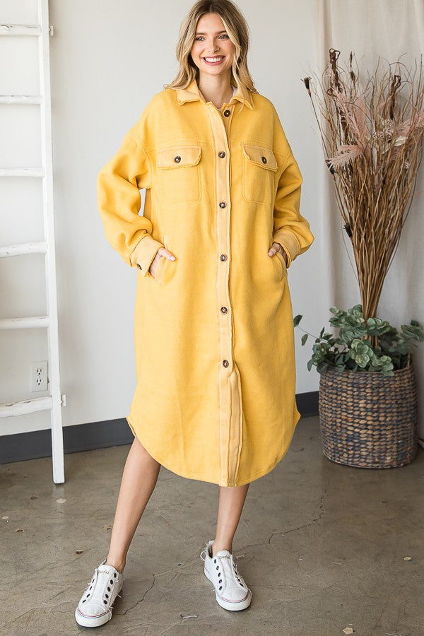 Oli & Hali Long Button Down Shirt Jacket