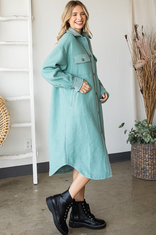 Oli & Hali Long Button Down Shirt Jacket