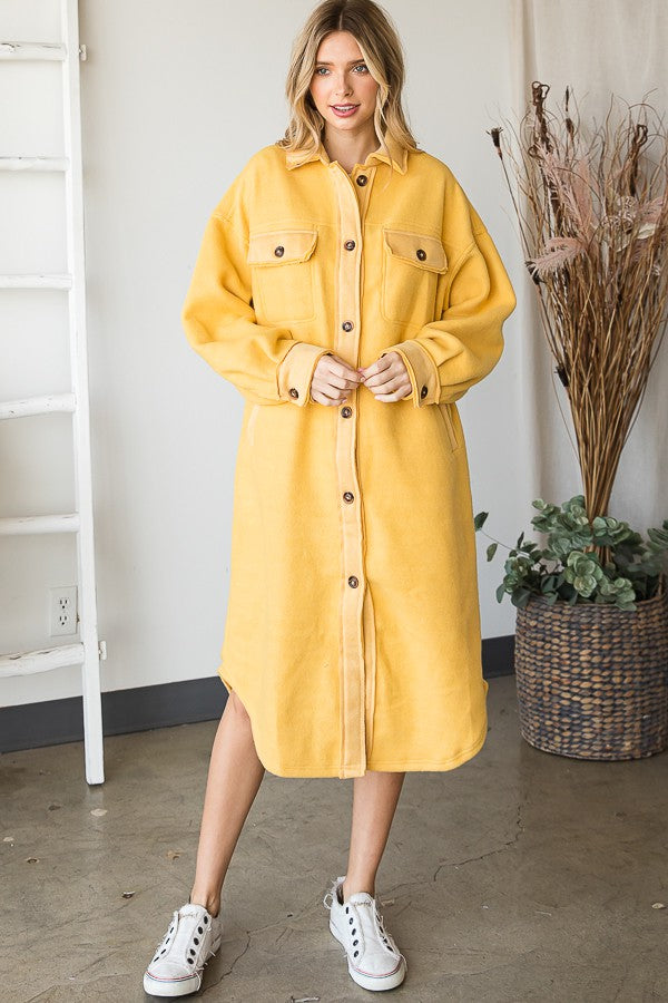 Oli & Hali Long Button Down Shirt Jacket