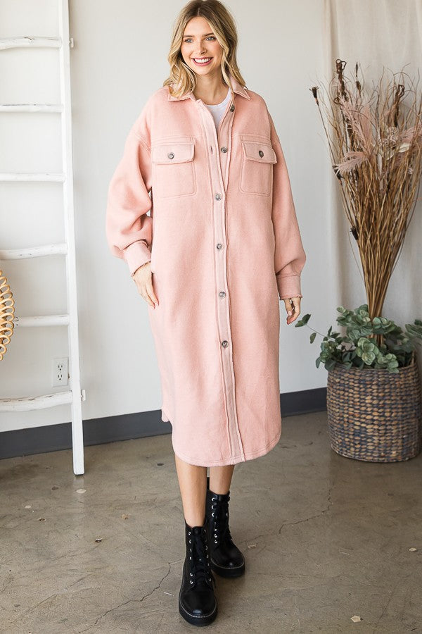 Oli & Hali Long Button Down Shirt Jacket