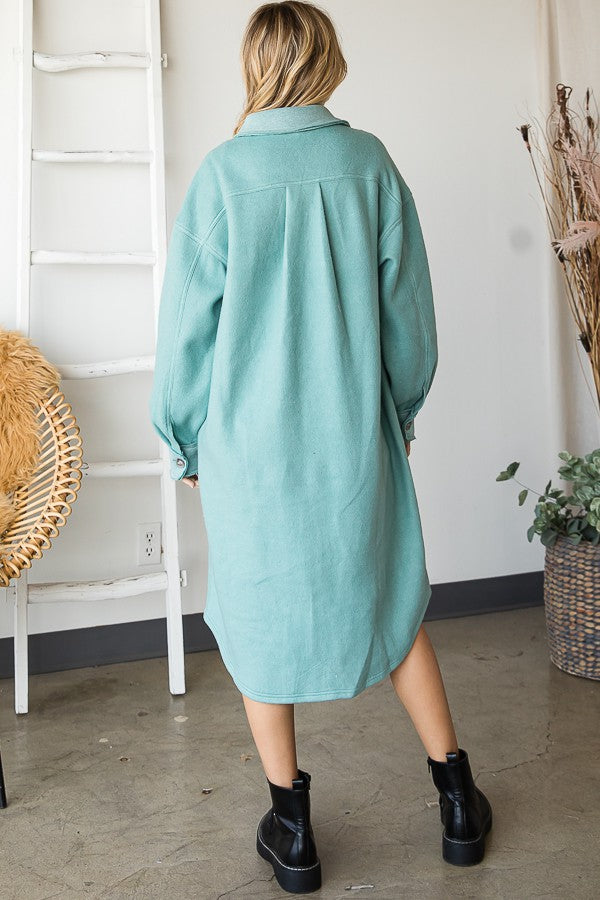 Oli & Hali Long Button Down Shirt Jacket