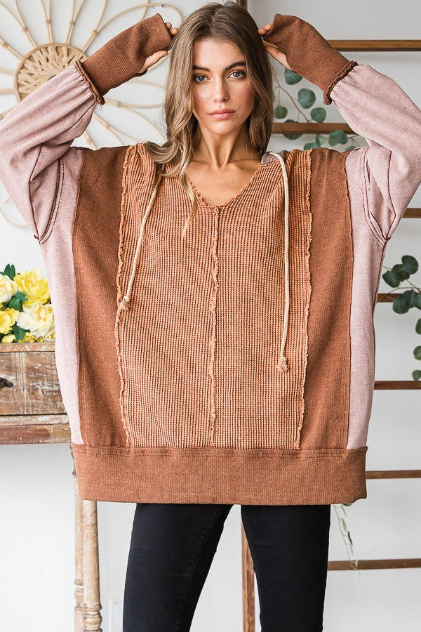 Oli & Hali Mineral Washed Thermal Hoodie Jacket