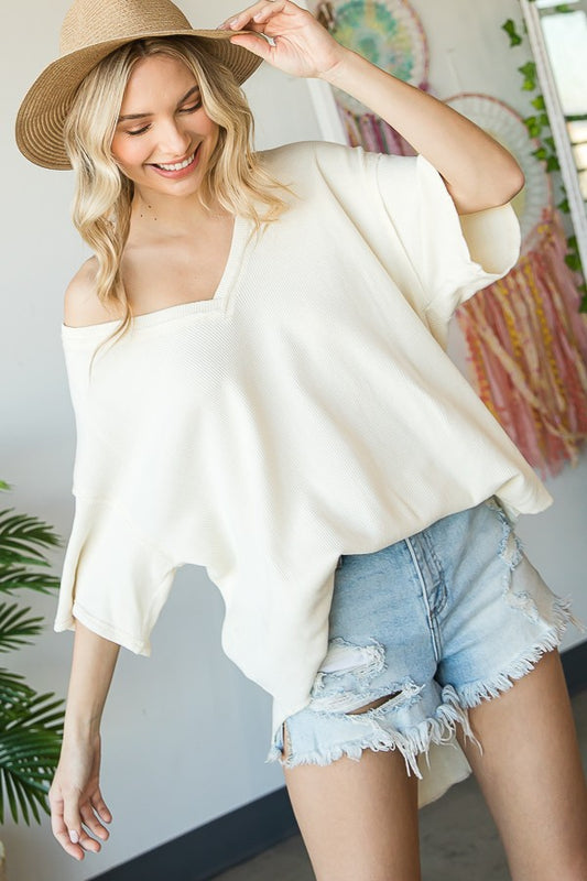 Oli & Hali Mineral Washed Short Sleeve Top