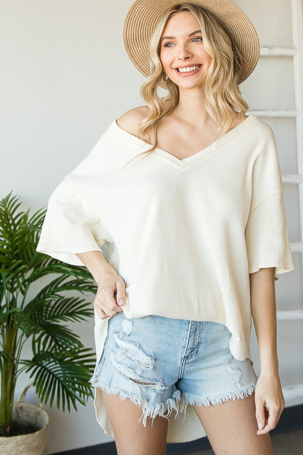 Oli & Hali Mineral Washed Short Sleeve Top