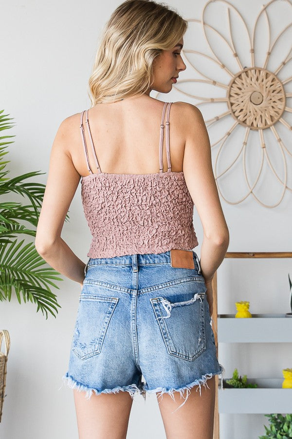 Oli & Hali Smocked Tank Relaxed Fit Top