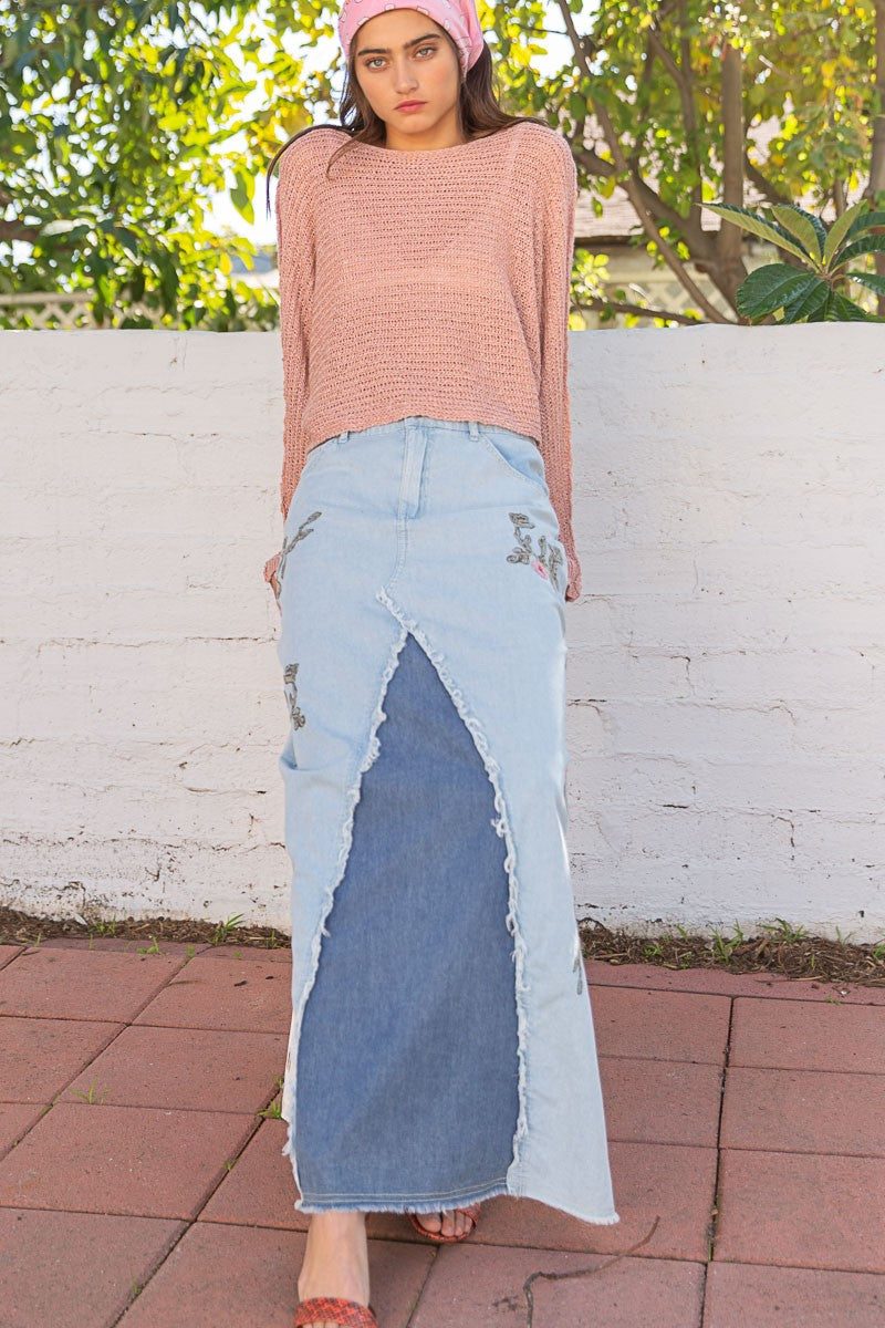 POL Dolman Cropped Casual Knit Pullover Sweater Top