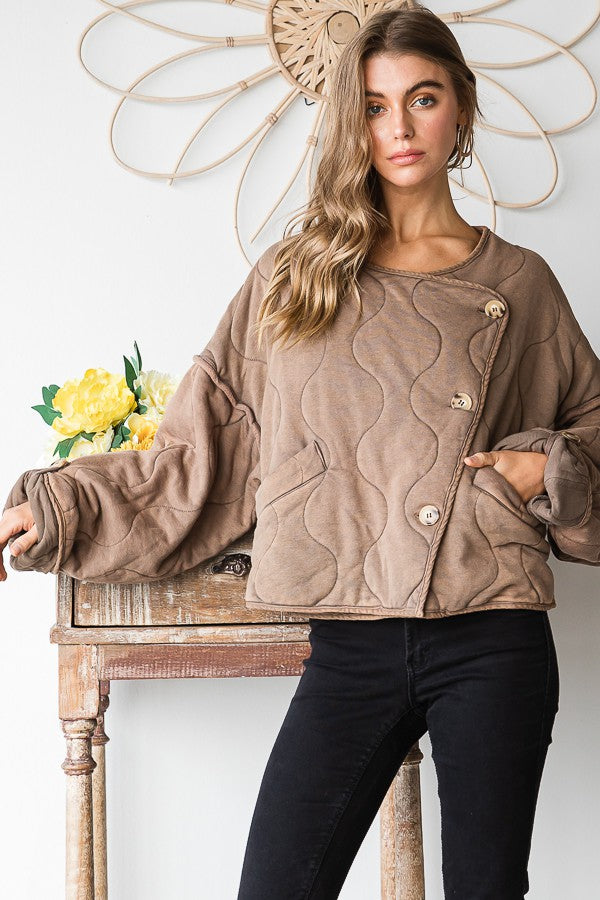 Oli & Hali Quilted Cropped Jacket