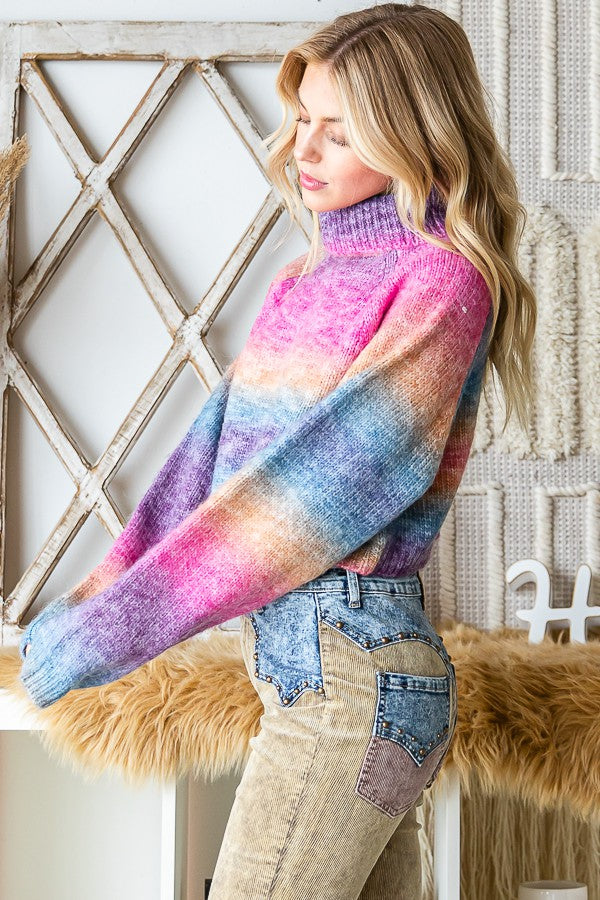 Oli & Hali Ombre Cropped Swetaer Top