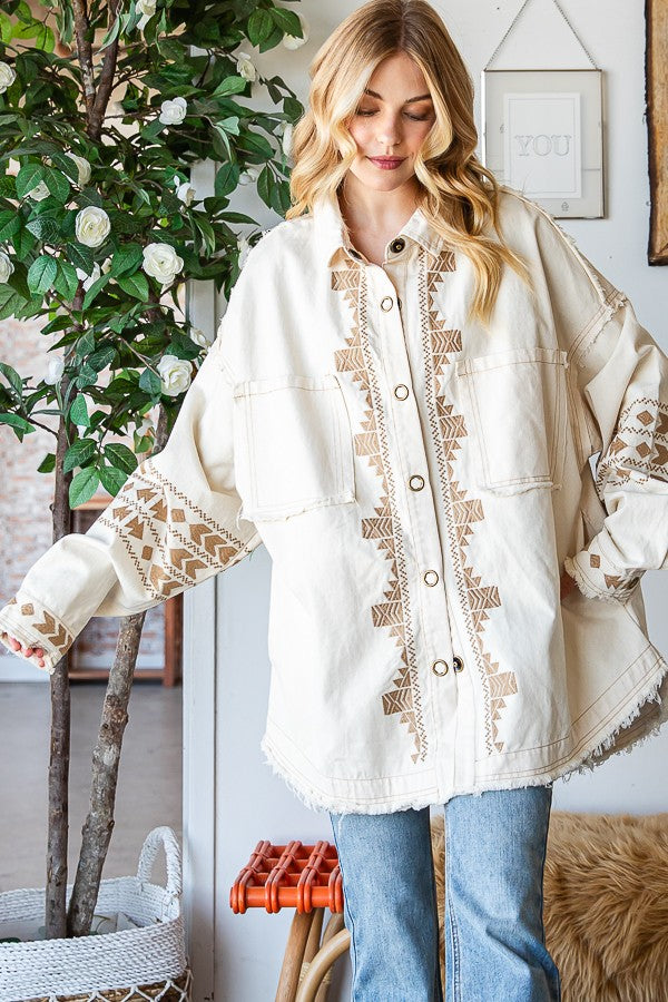 Oli & Hali Embroidered Relaxed Fit Jacket