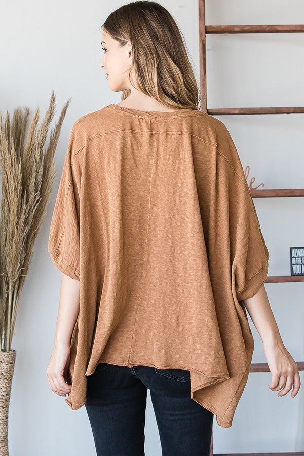 Oli & Hali Mineral Washed Oversized Boxy Top