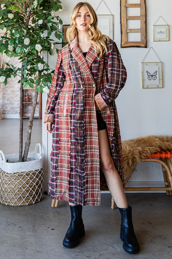 Oli & Hali Mixed Plaid Jacket