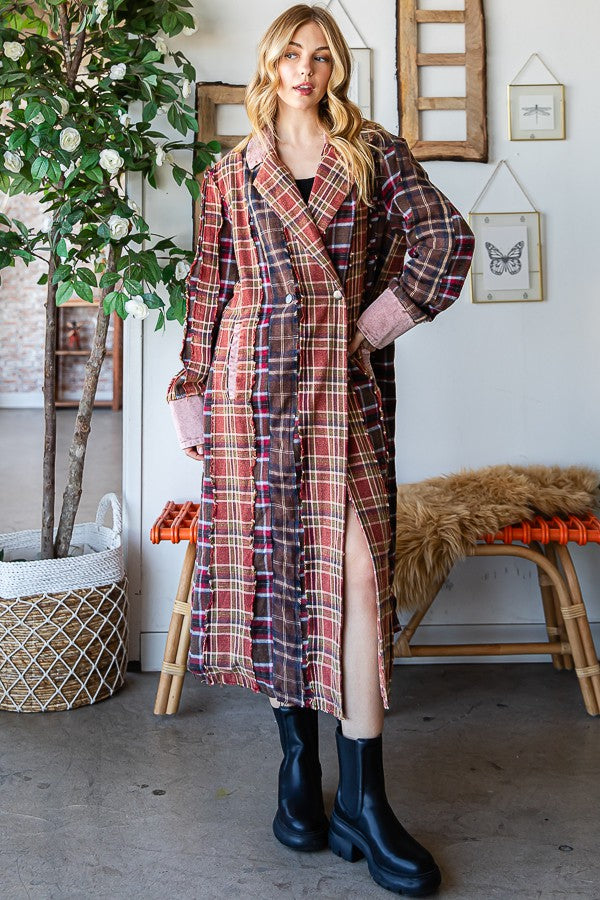 Oli & Hali Mixed Plaid Jacket