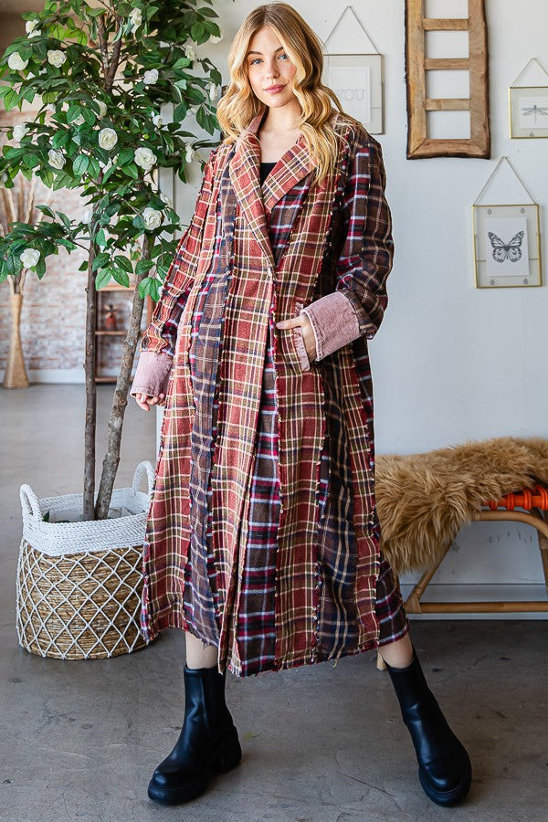 Oli & Hali Mixed Plaid Jacket