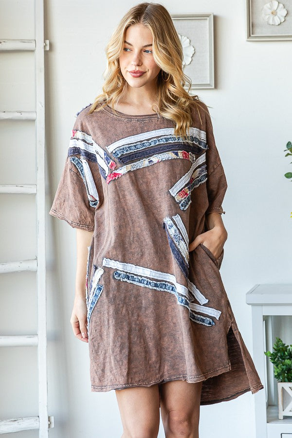 Oli & Hali Mineral Wash Star Applique Relaxed Fit Top