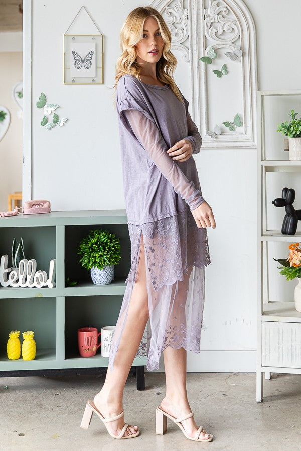 Oli & Hali Mineral Washed Layered Tee Top