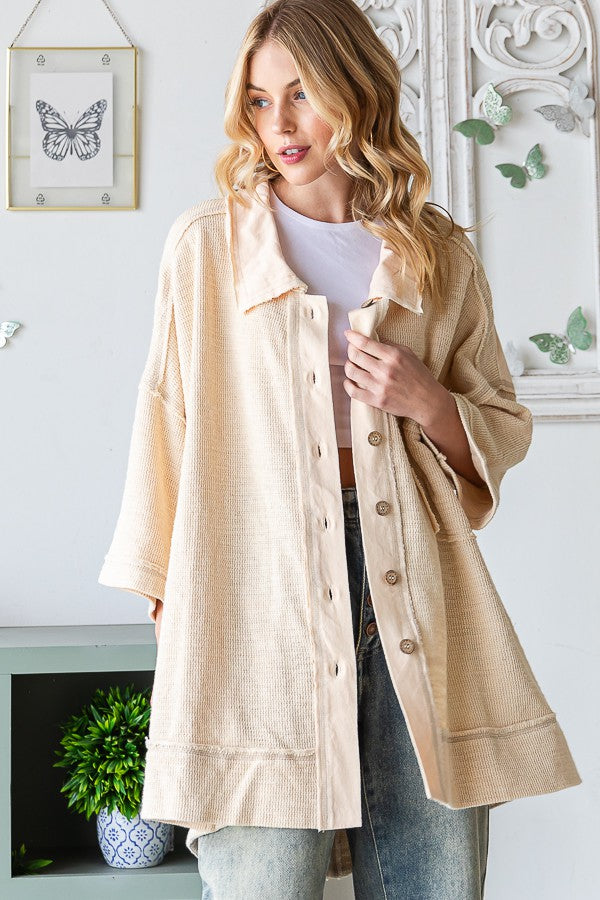 Oli & Hali Fabric Mixed Ss Shirt Jacket