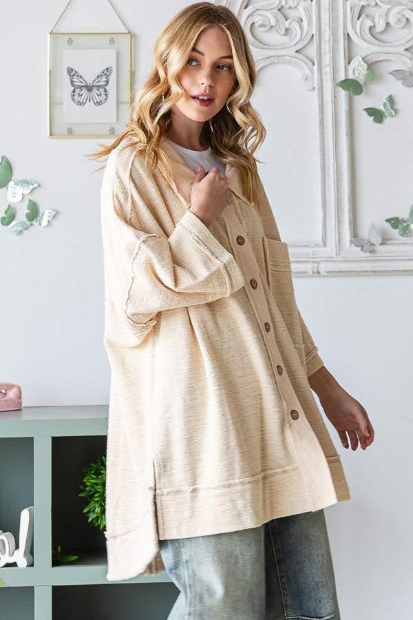 Oli & Hali Fabric Mixed Ss Shirt Jacket