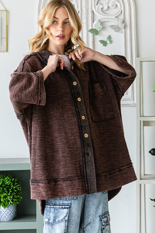 Oli & Hali Fabric Mixed Ss Shirt Jacket