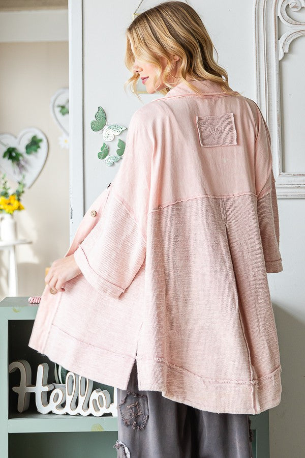 Oli & Hali Fabric Mixed Ss Shirt Jacket