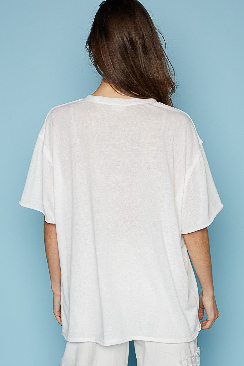 POL Round Neck Short Sleeve Basic Solid Top