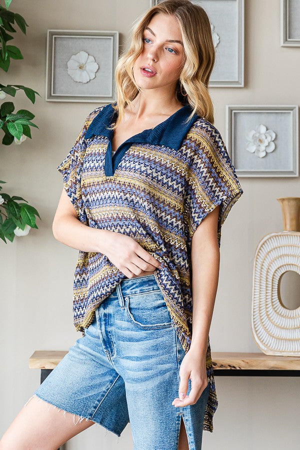 Oli & Hali Stripped Sleeveless Knit Top