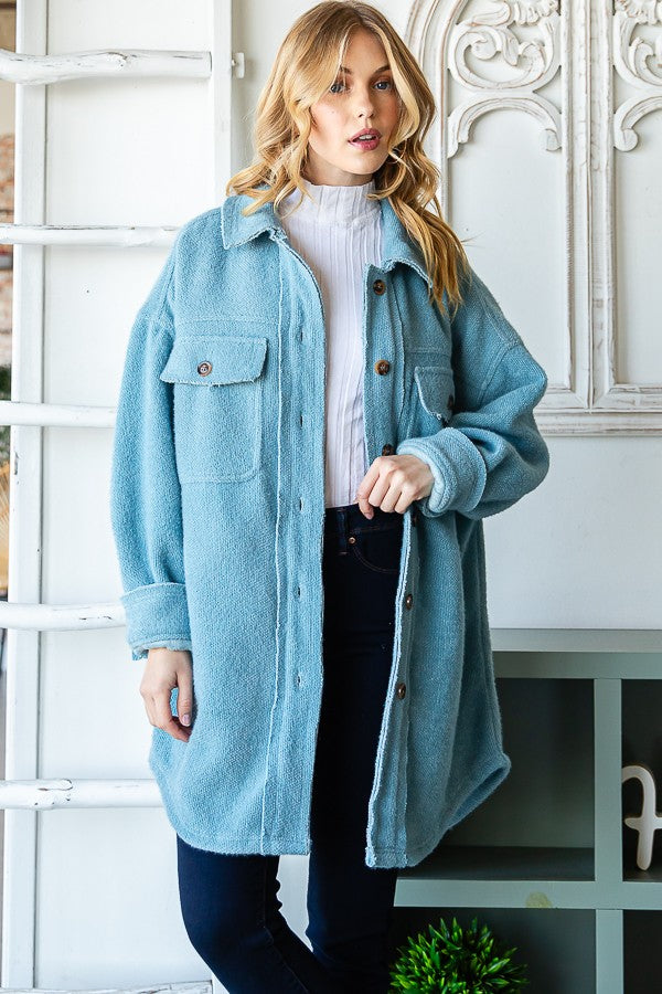 Oli & Hali Mixed Plaid Soft Shirt Jacket