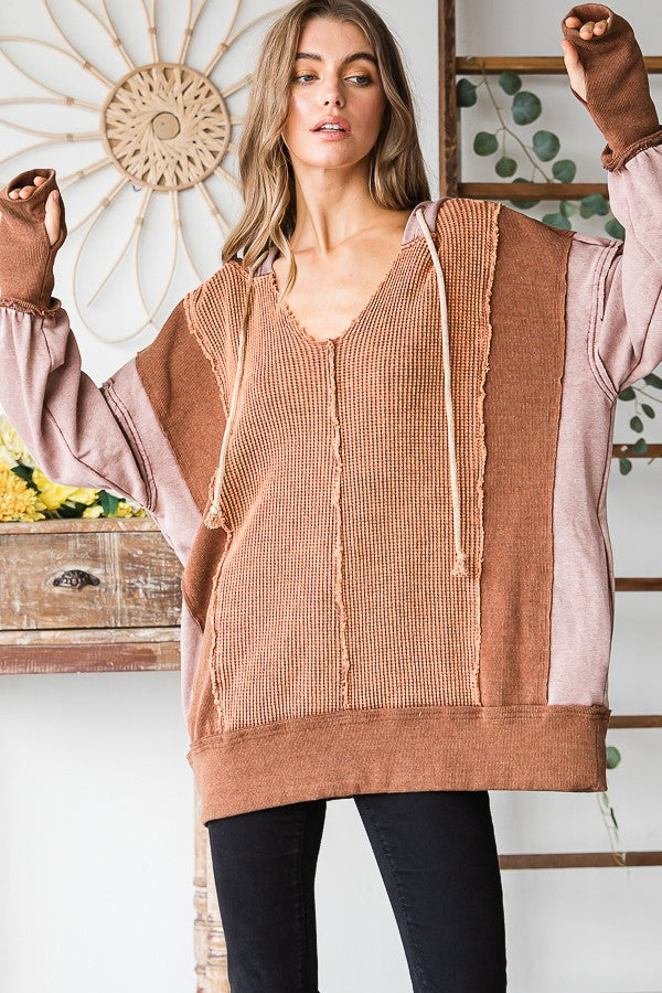 Oli & Hali Mineral Washed Thermal Hoodie Jacket