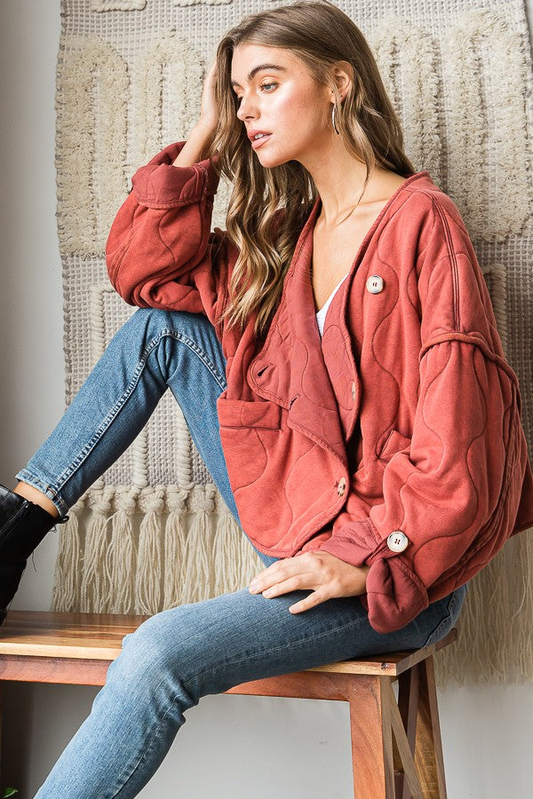 Oli & Hali Quilted Cropped Jacket