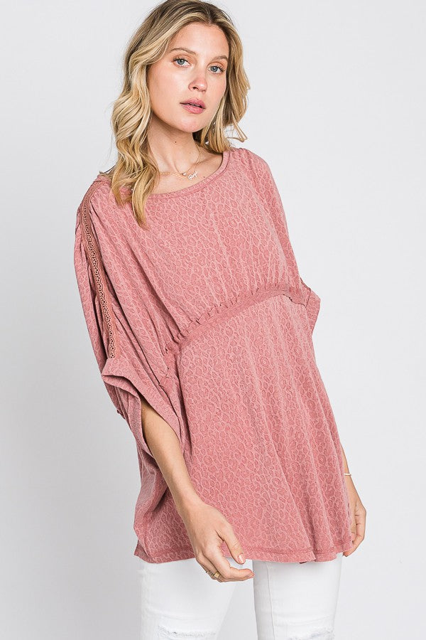 Oli & Hali Animal Print Detail Top