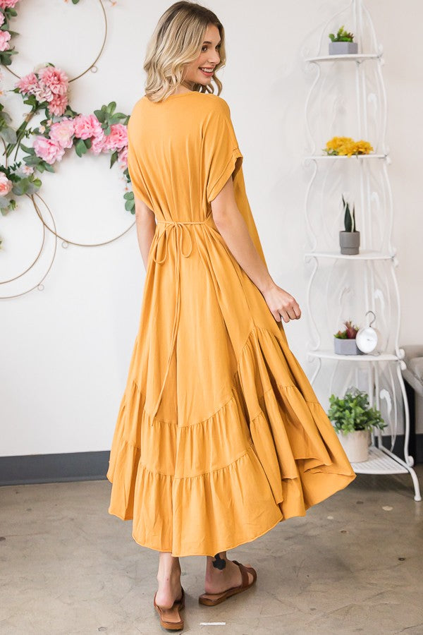 Oli & Hali Mineral Washed Maxi Solid Spaghetti Strap Dress