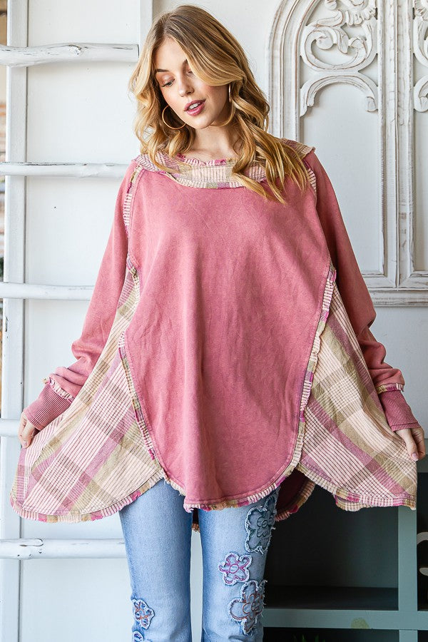 Oli & Hali Mineral Washed Round Hem Terry Top