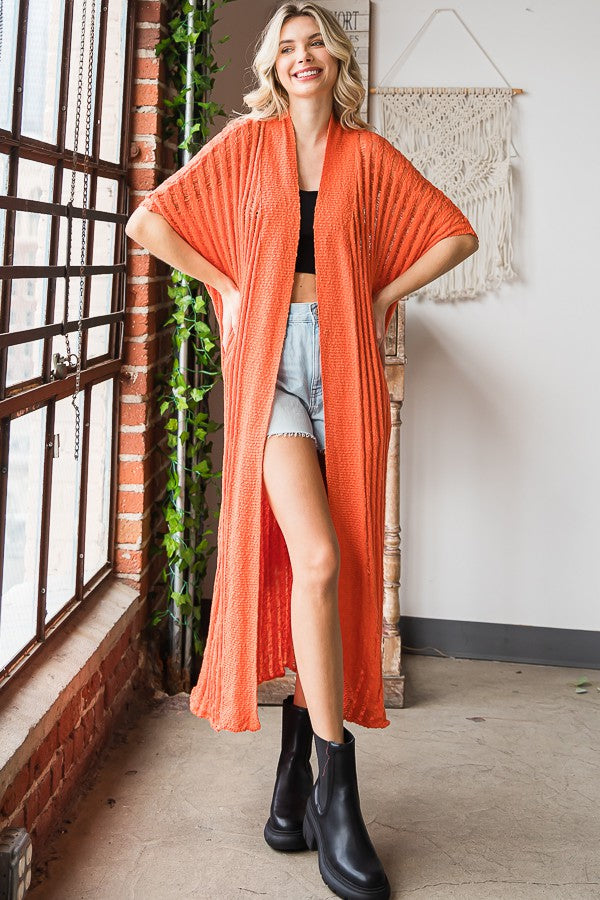 Oli & Hali Collared Long Sweater Cardigan Jacket