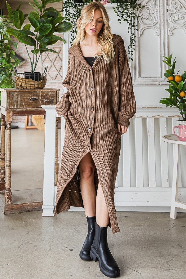 Oli & Hali Long Sweater Hood Cardigun Jacket