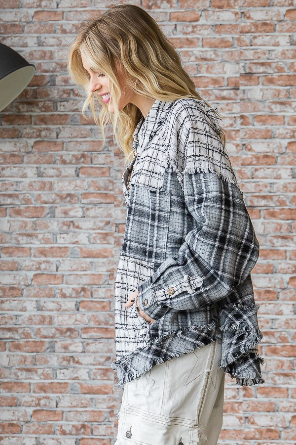 Oli & Hali Fabric Mixed Shirts Top