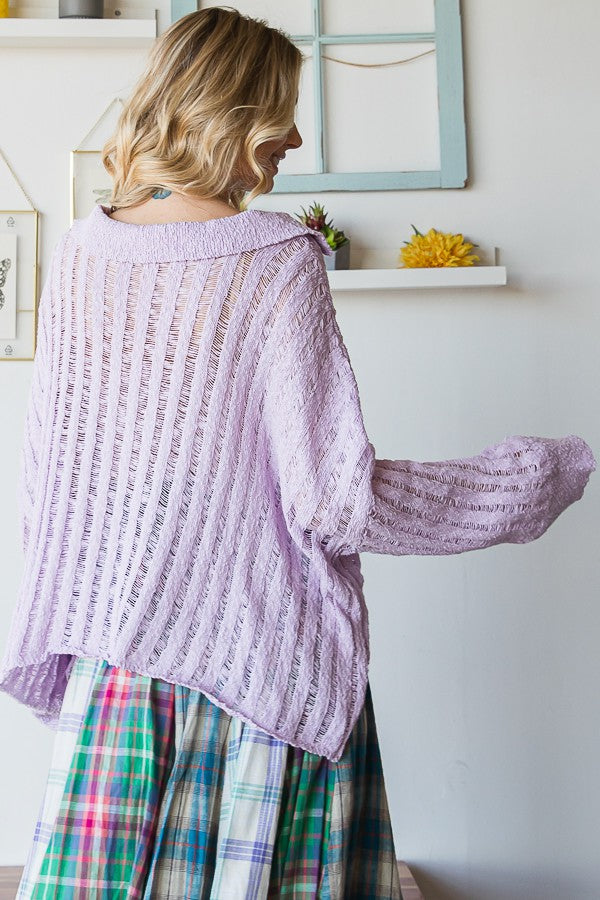 Oli & Hali Long Sleeve V Neck Sweater Top