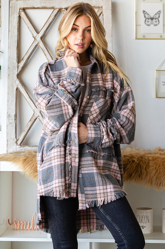 Oli & Hali Soft Washed Flannel Shirts Jacket