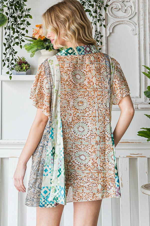 Oli & Hali Print Tunic Shirt Top