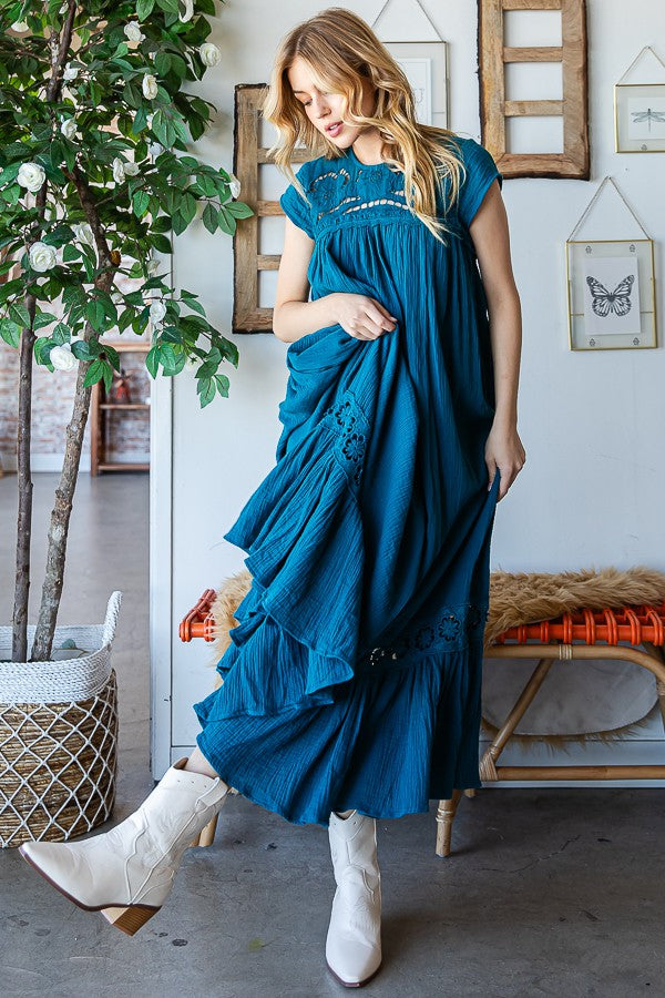 Oli & Hali Rayon Guaze Long Dress