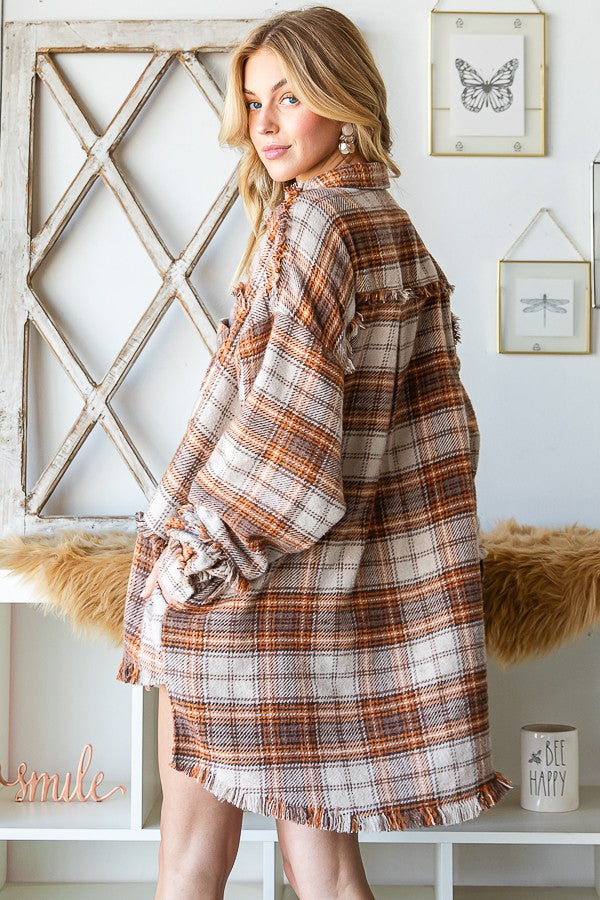 Oli & Hali Soft Washed Flannel Shirts Jacket