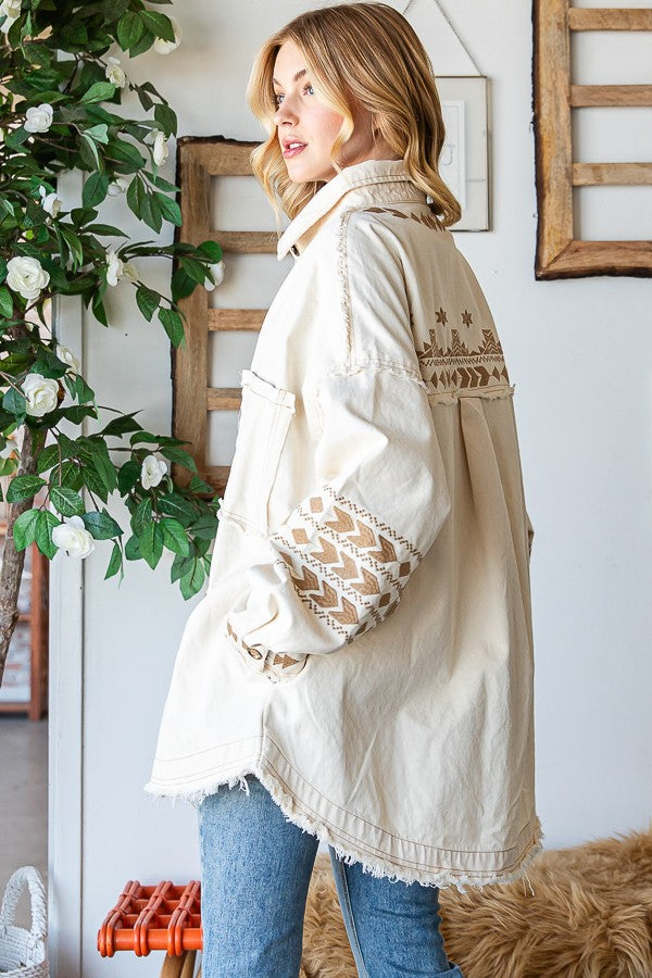 Oli & Hali Embroidered Relaxed Fit Jacket