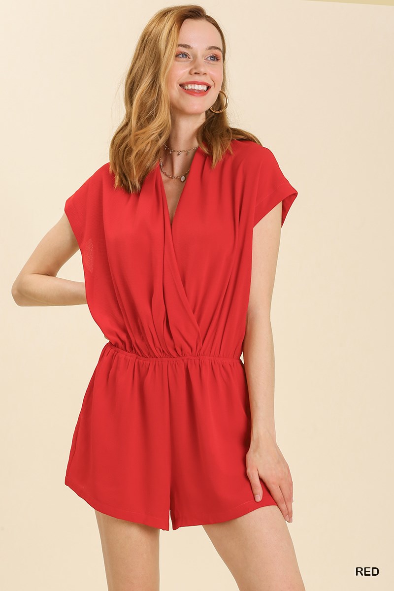 Umgee Front Overlap No Lining Romper