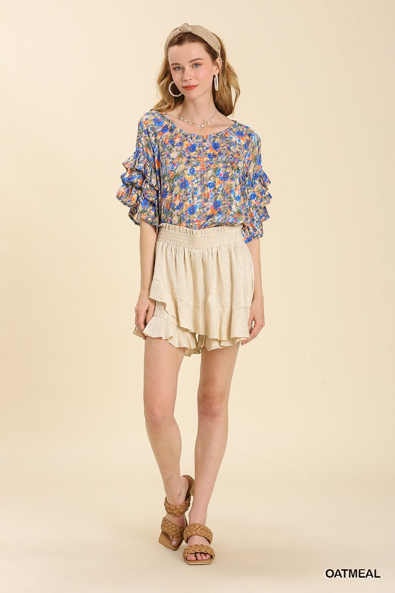 Umgee Linen Blend Skort