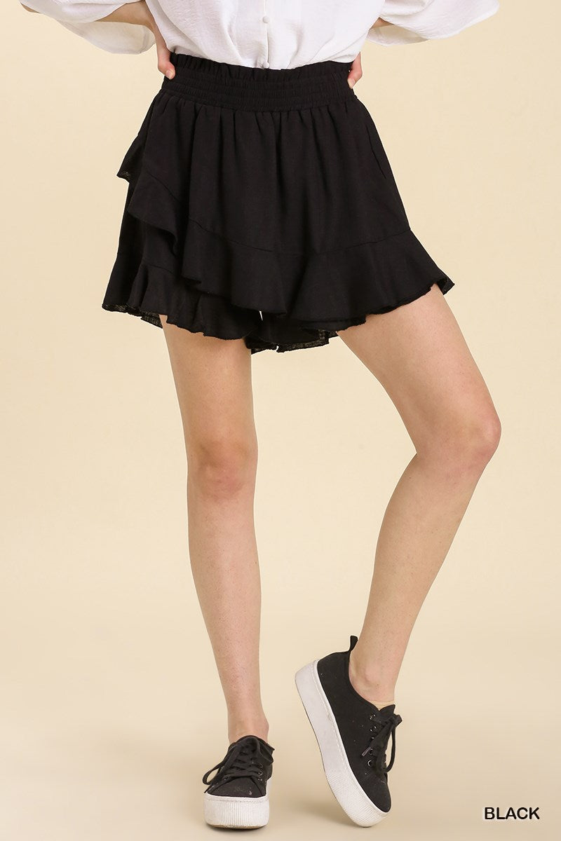 Umgee Linen Blend Skort