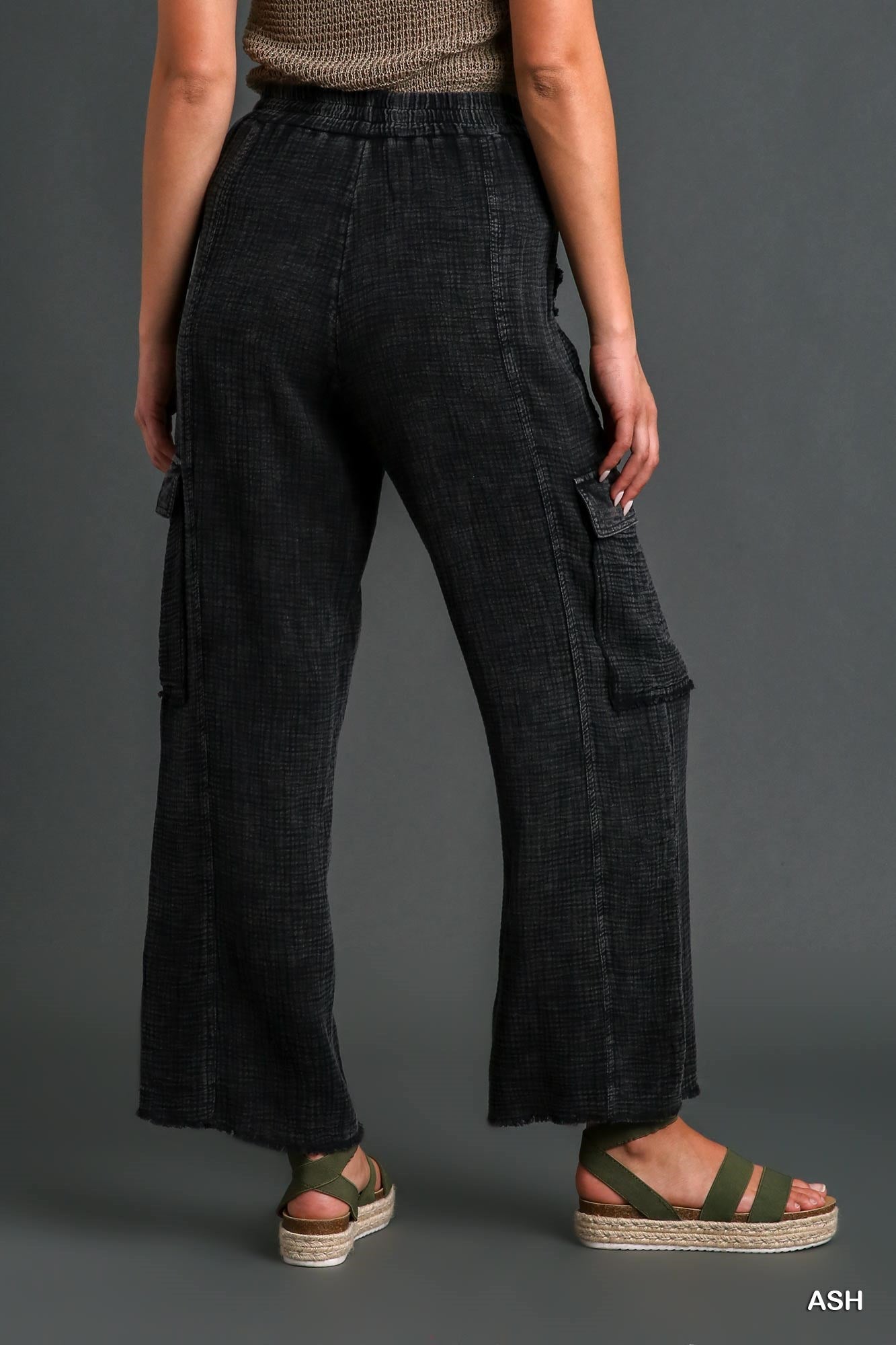 Umgee Mineral Wash Cargo Pants