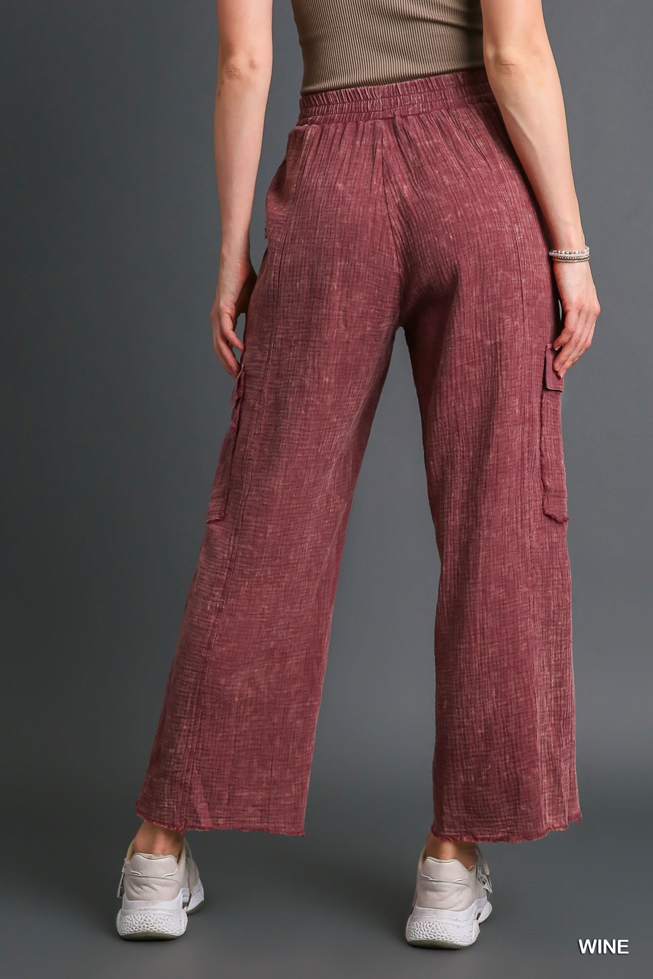 Umgee Mineral Wash Cargo Pants