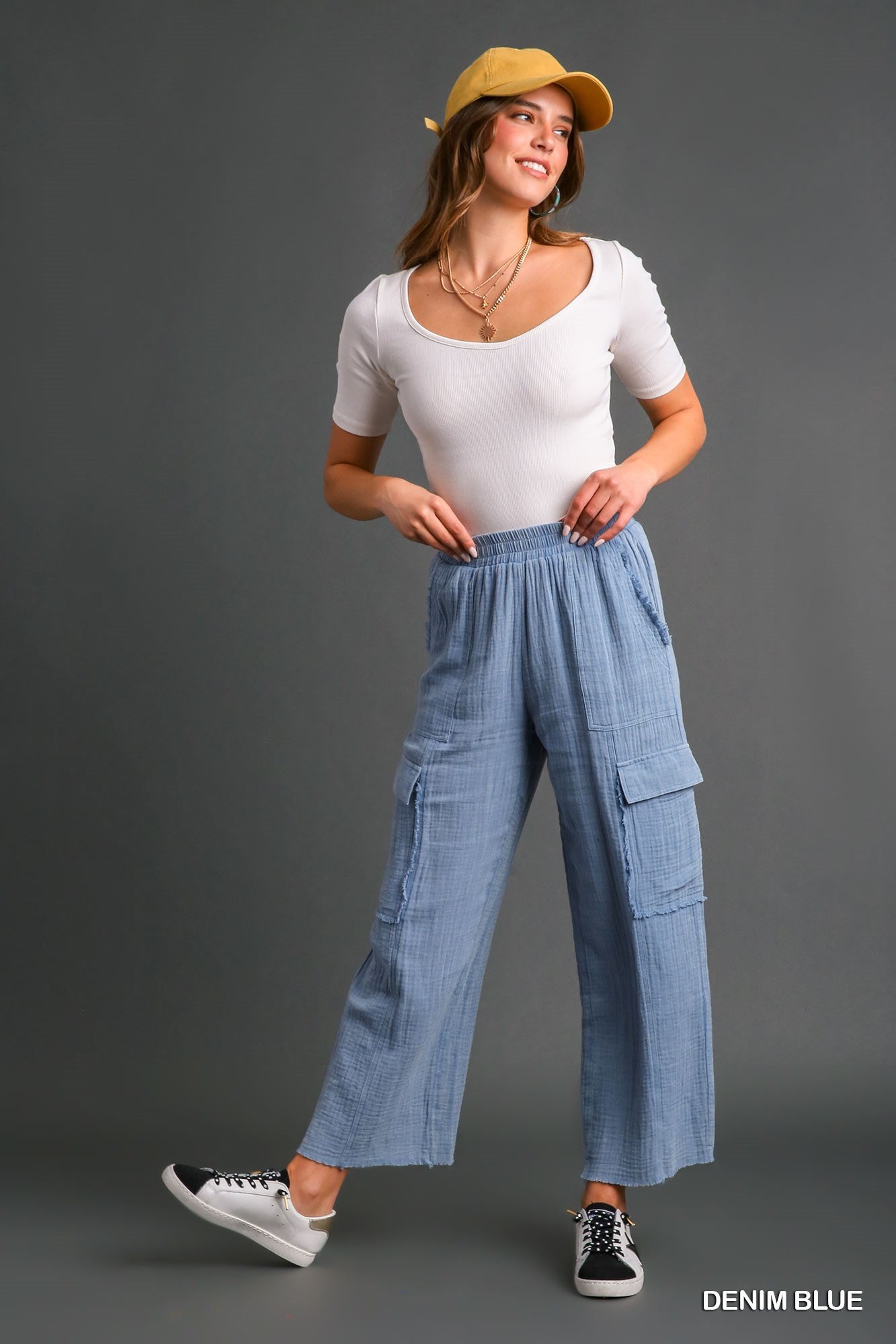 Umgee Mineral Wash Cargo Pants