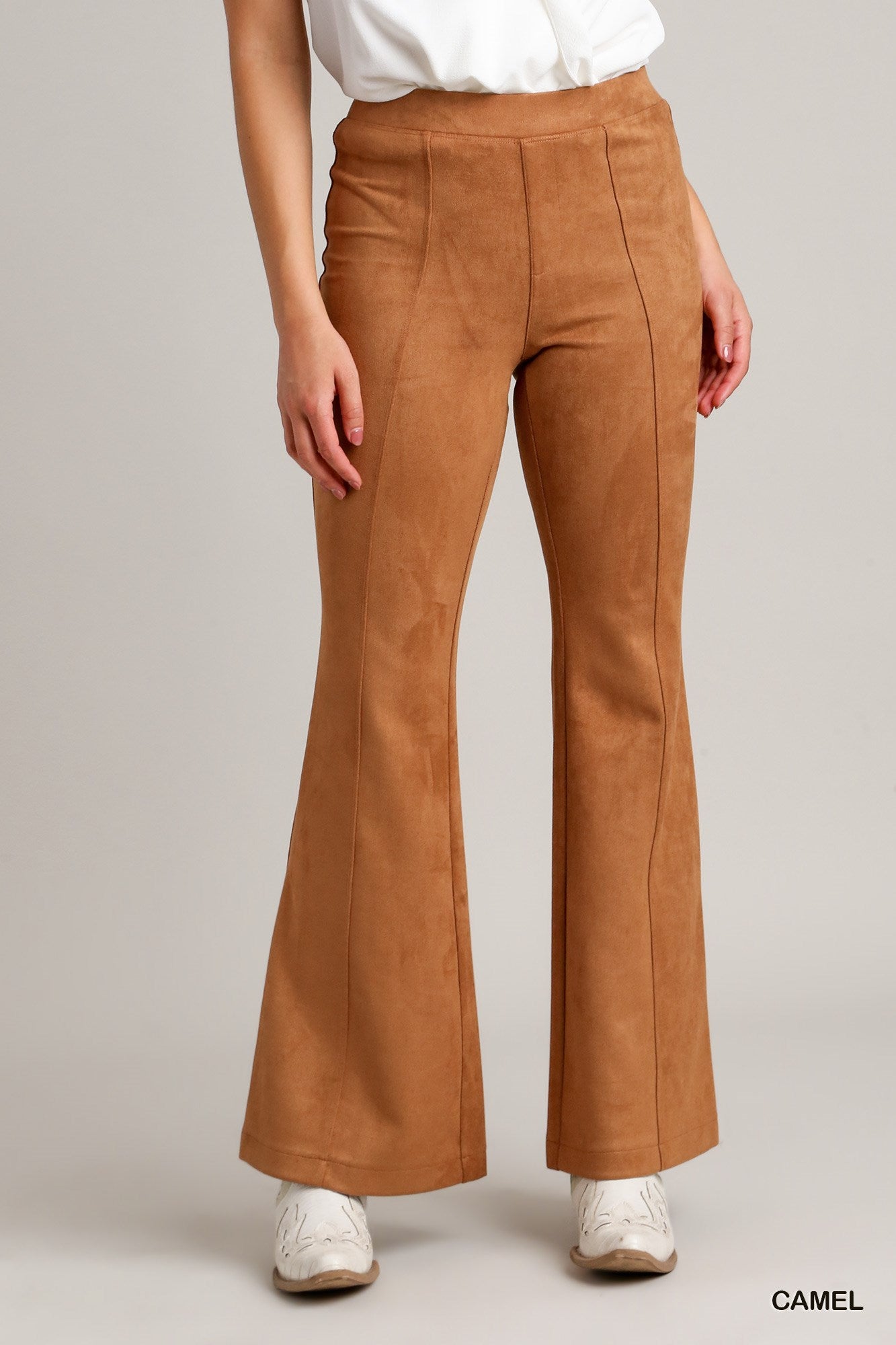 Umgee Solid Suede Bootcut Pants